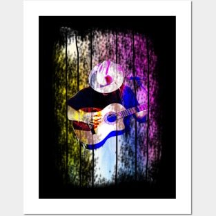 Guitarist with electric guitar Posters and Art